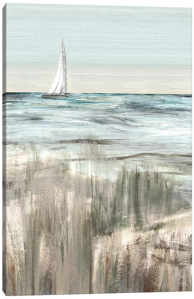 Heading In Dusk I Canvas Art Print - Sailboat Art