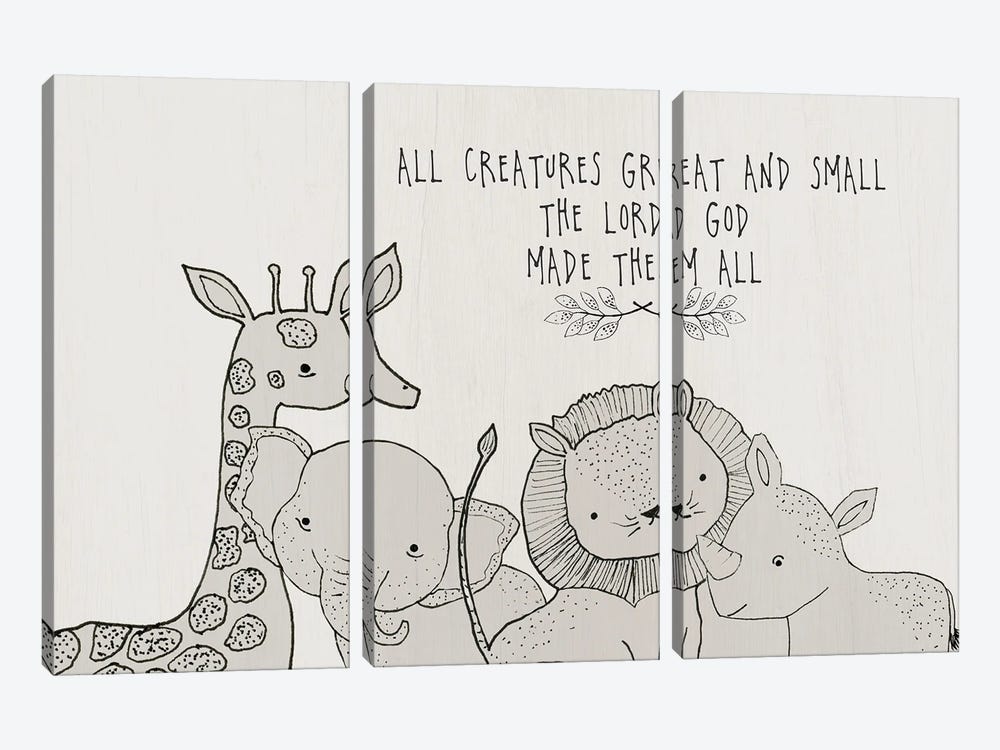 All Creatures by Susan Jill 3-piece Canvas Wall Art