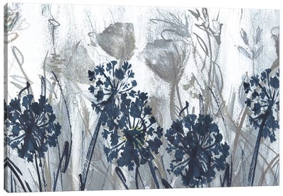 Indigo Field Canvas Art Print - Allium Art