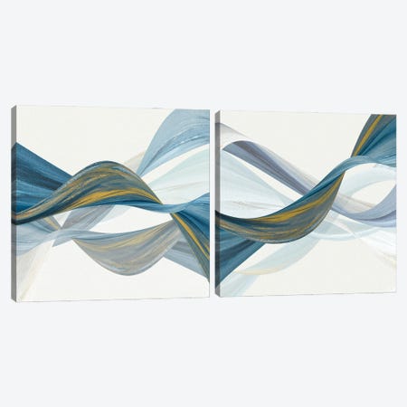 Changing Currents Diptych Canvas Print Set #SUS2HSET009} by Susan Jill Art Print