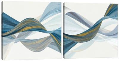 Changing Currents Diptych Canvas Art Print - Art Sets | Triptych & Diptych Wall Art