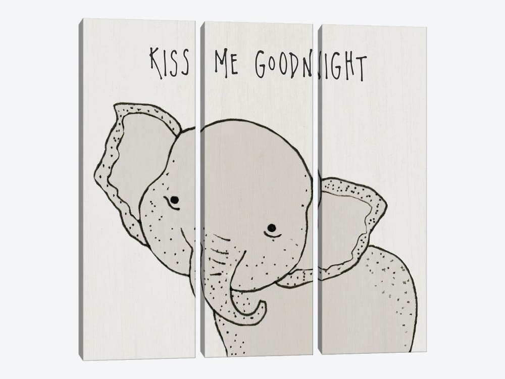 Kiss Me Goodnight by Susan Jill 3-piece Canvas Print