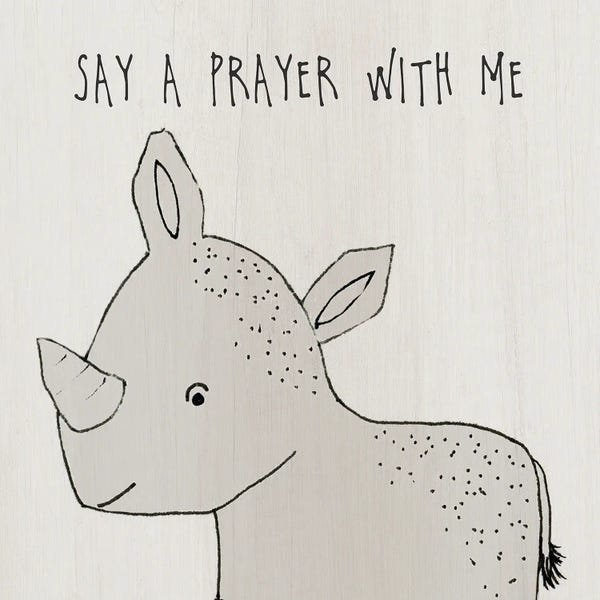 Rhinoceroses: Say A Prayer With Me by Susan Jill