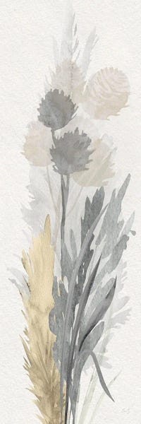 Gold Abstract Art: Cattail Road I by Susan Jill