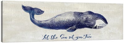 Let The Sea Set You Free Canvas Art Print - Whale Art