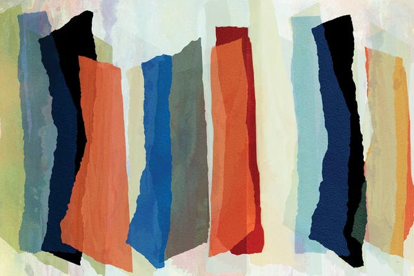 Mid-Century Modern Living Room: Scattered Rainbows by Susan Jill