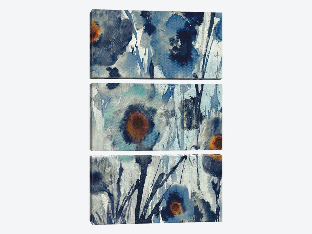 Forget Me Not II by Susan Jill 3-piece Canvas Artwork