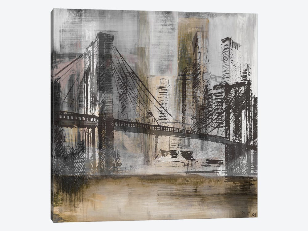 Brooklyn Bridge Twilight by Susan Jill 1-piece Canvas Wall Art
