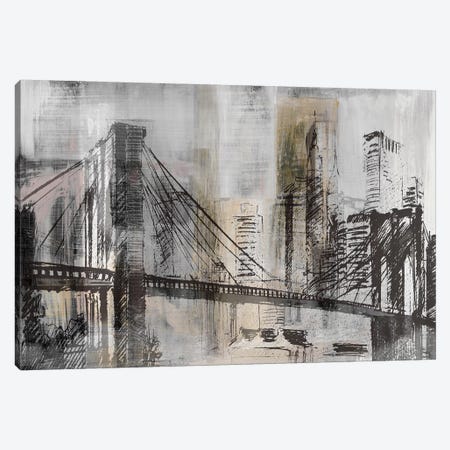 Brooklyn Bridge Twilight Detail Canvas Print #SUS70} by Susan Jill Canvas Artwork