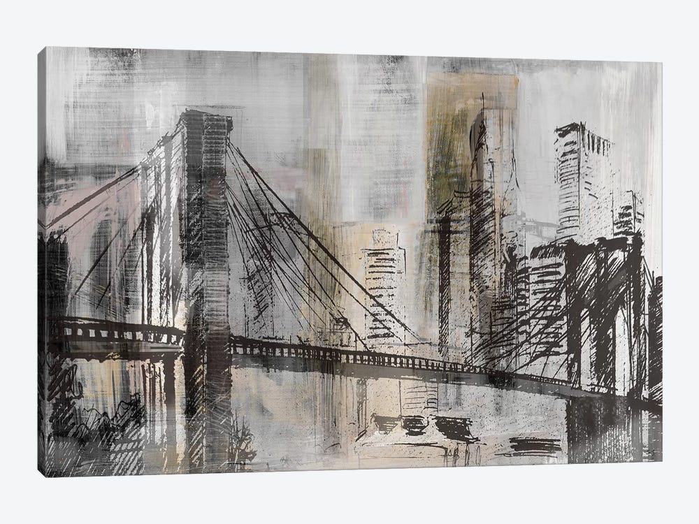 Brooklyn Bridge Twilight Detail by Susan Jill 1-piece Canvas Wall Art