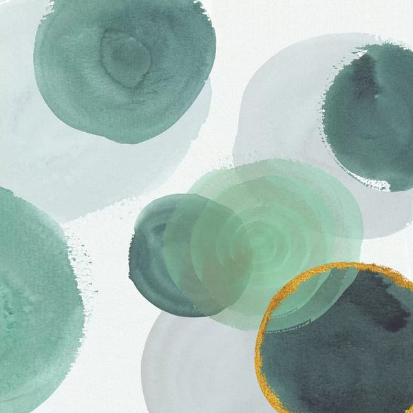 Teal Abstract Art: Ontario I by Susan Jill