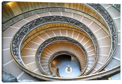 Vatican Staircase Canvas Art Print - Lazio Art