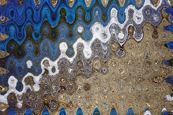 Susan Vizvary: Beach Stripes, Wavy I by Susan Vizvary