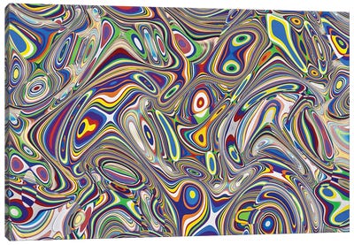 Multicolor Abstract II Canvas Art Print - Psychedelic & Trippy Art