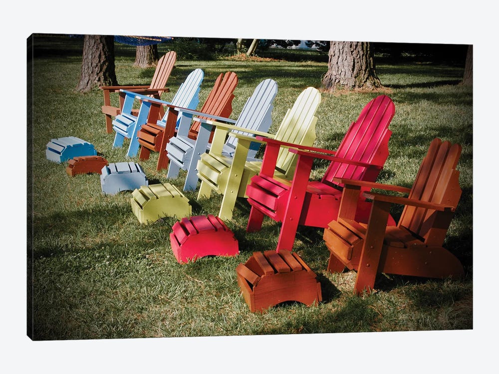 7 Chairs by Susan Vizvary 1-piece Canvas Art Print