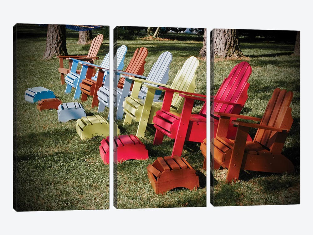 7 Chairs by Susan Vizvary 3-piece Art Print
