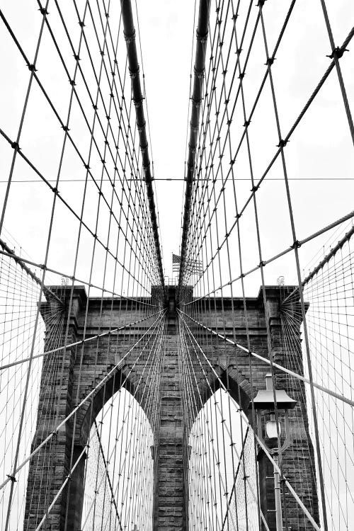 Brooklyn Bridge With Flag I