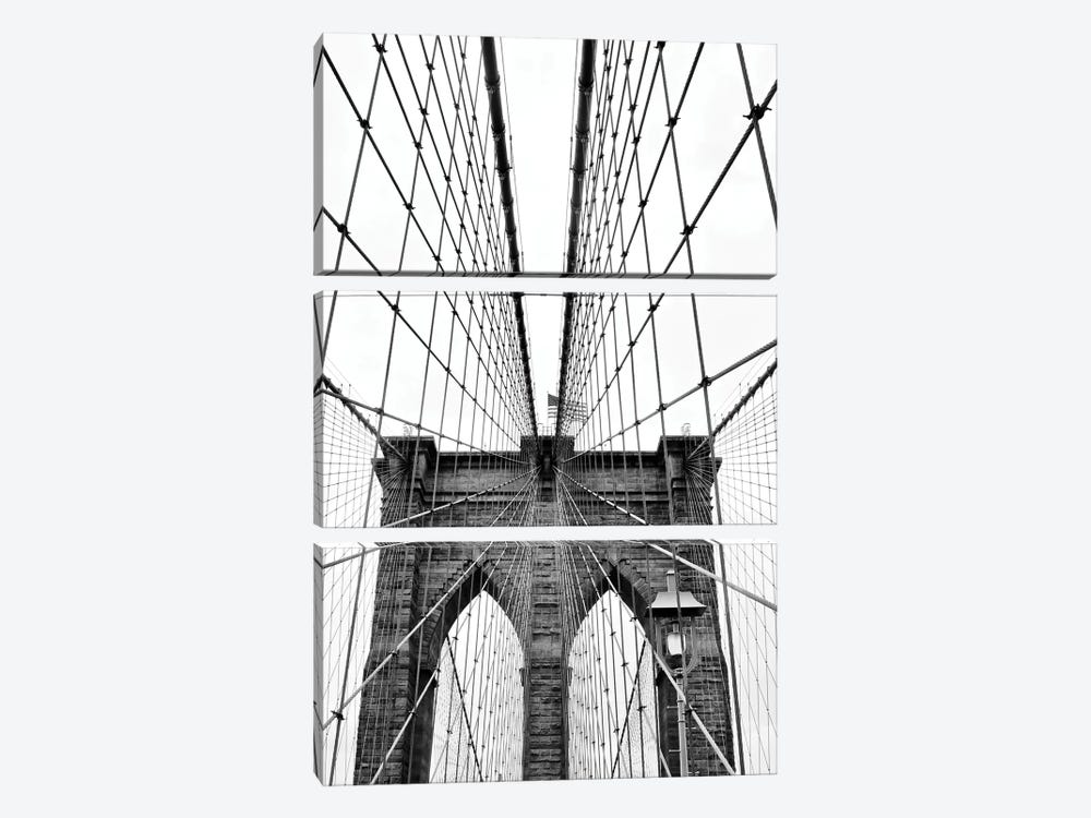 Brooklyn Bridge With Flag I by Susan Vizvary 3-piece Art Print
