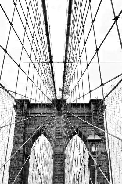 Susan Vizvary: Brooklyn Bridge With Flag I by Susan Vizvary