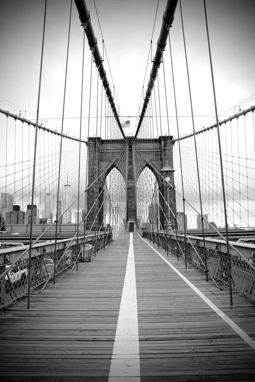 Brooklyn Bridge With Flag II