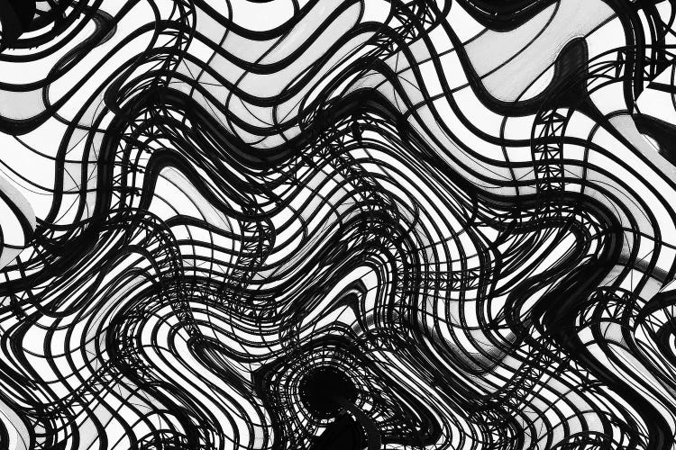 Black And White Ceiling, Wavy by Susan Vizvary wall art