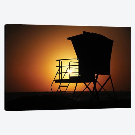 Lifeguard Sunset Canvas Print #SUV185} by Susan Vizvary Canvas Art Print