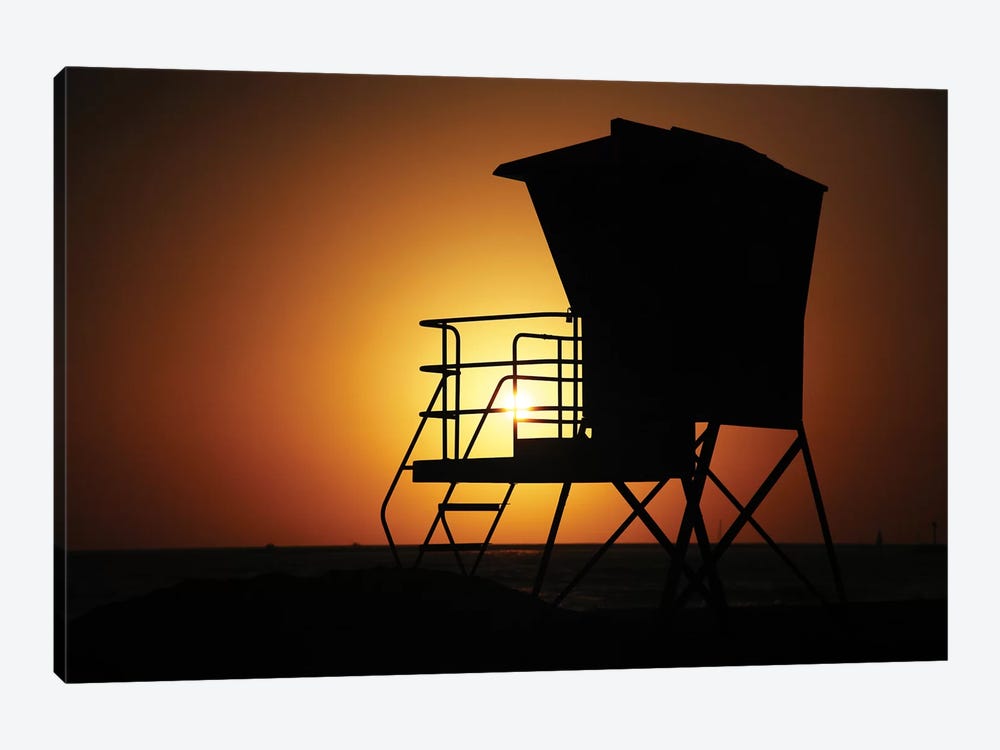 Lifeguard Sunset by Susan Vizvary 1-piece Canvas Artwork
