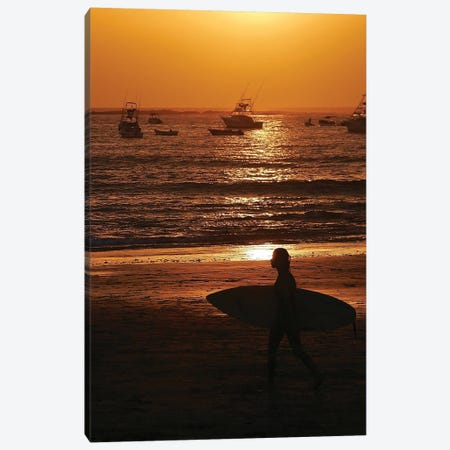 Surfer At Sunset Canvas Print #SUV192} by Susan Vizvary Canvas Art Print