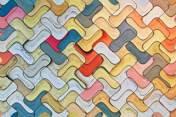 Susan Vizvary: Wooden Square Boxes Abstract by Susan Vizvary