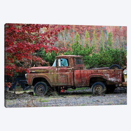 Autumn Vintage Truck Canvas Print #SUV203} by Susan Vizvary Canvas Art Print