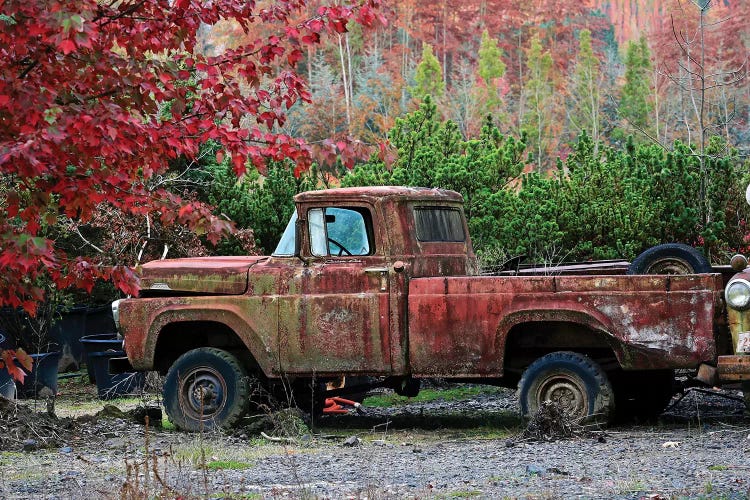 Autumn Vintage Truck by Susan Vizvary wall art