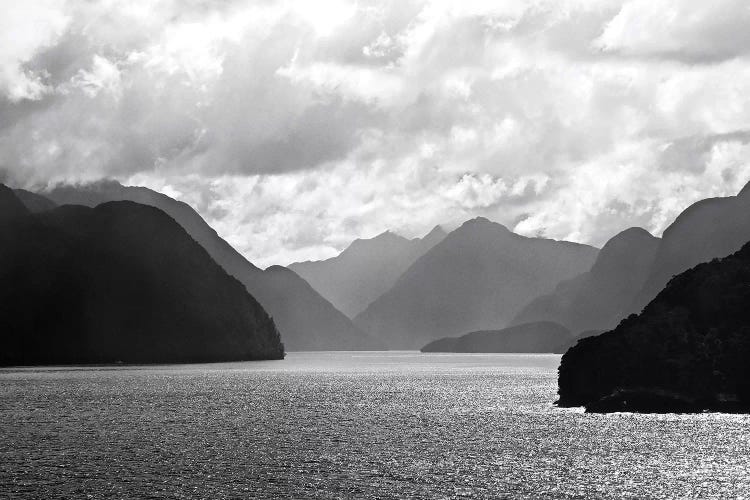 Mountain Layers In Black And White by Susan Vizvary wall art