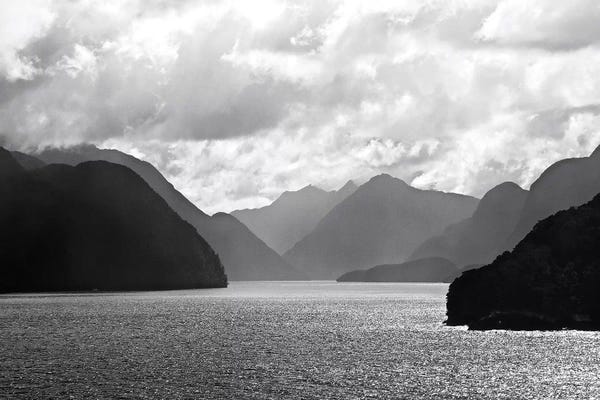 Susan Vizvary: Mountain Layers In Black And White by Susan Vizvary