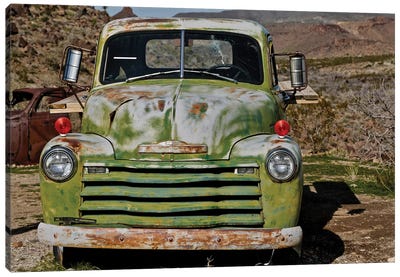 Green Chevorlet Route 66 Canvas Art Print - Chevrolet