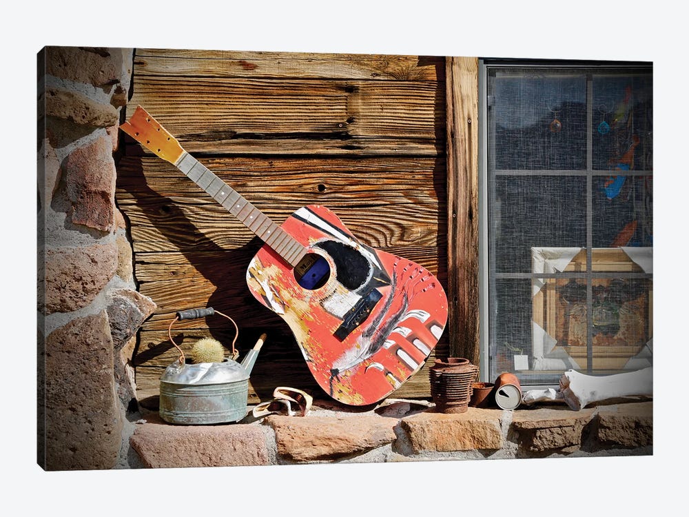 Guitar In The Window by Susan Vizvary 1-piece Canvas Art