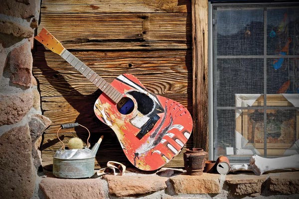 Susan Vizvary: Guitar In The Window by Susan Vizvary