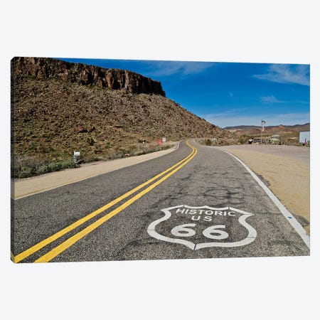 Route 66, Curved Road Canvas Print #SUV260} by Susan Vizvary Art Print