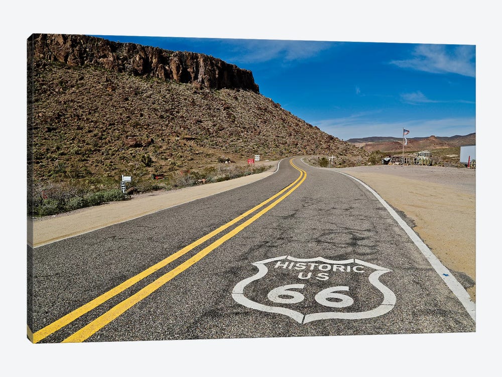 Route 66, Curved Road by Susan Vizvary 1-piece Canvas Print