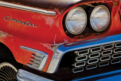 Vintage Commuter Headlight by Susan Vizvary framed canvas print