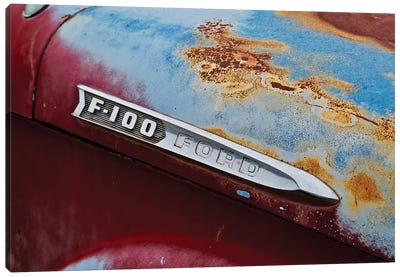 Vintage F-100 Ford Canvas Art Print - Ford