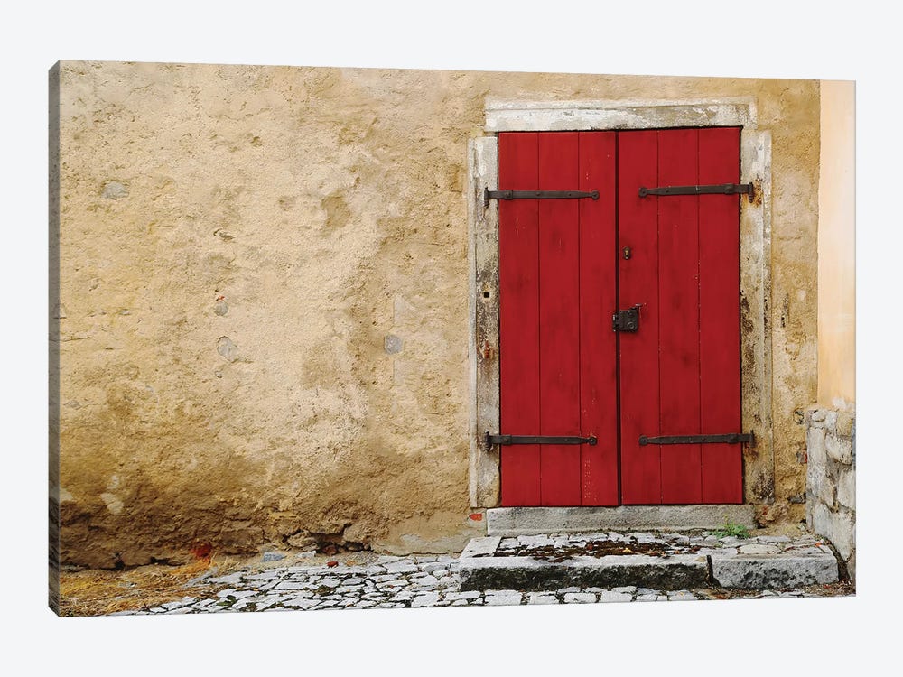 Austrian Red Door by Susan Vizvary 1-piece Canvas Artwork