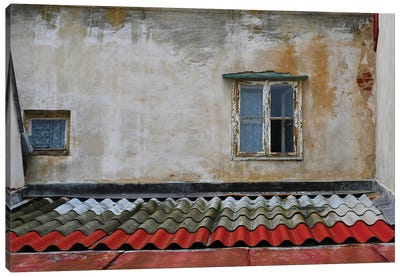 Tile Roof With Window Canvas Art Print - Susan Vizvary