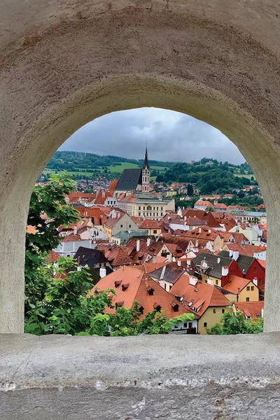 Village Through The Window by Susan Vizvary art print