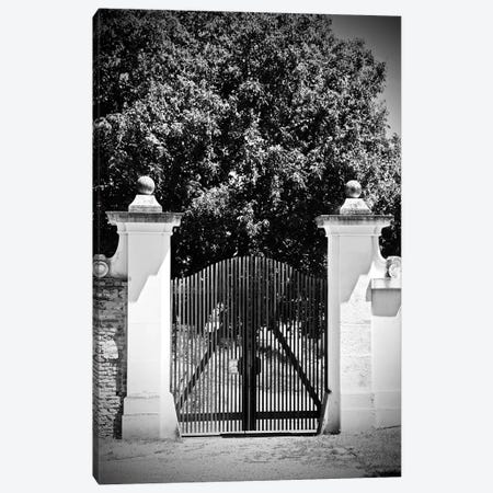 Wooden Gate Black And White Canvas Print #SUV300} by Susan Vizvary Canvas Art