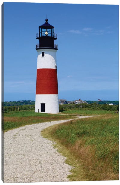 Road To Maine Lighthouse Canvas Art Print - Susan Vizvary