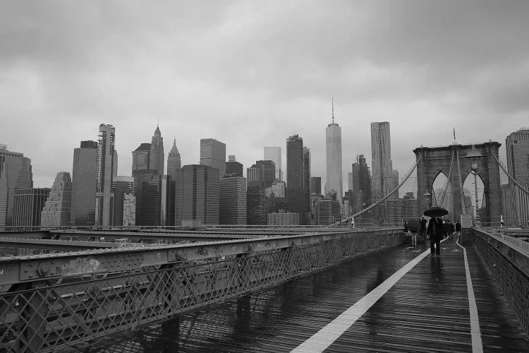 City Scape From Brooklyn Bridge by Susan Vizvary wall art