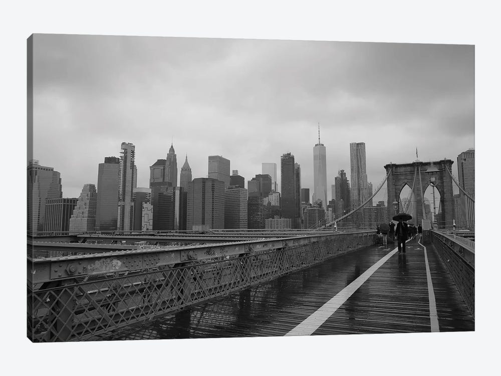 City Scape From Brooklyn Bridge by Susan Vizvary 1-piece Canvas Art Print