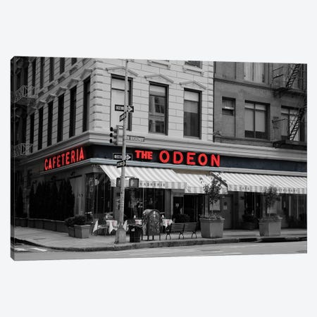 Odeon Corner In Black And White Canvas Print #SUV316} by Susan Vizvary Canvas Art