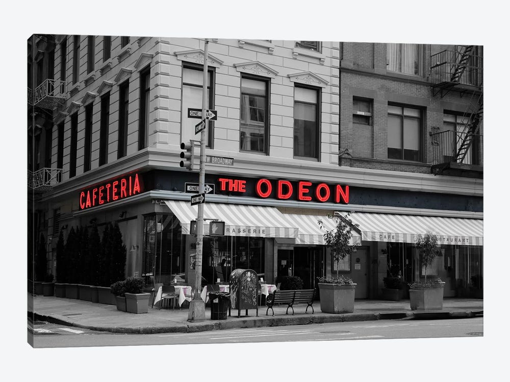 Odeon Corner In Black And White by Susan Vizvary 1-piece Art Print