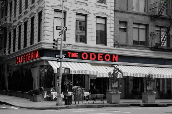 Susan Vizvary: Odeon Corner In Black And White by Susan Vizvary